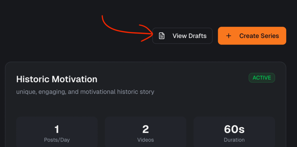 Series drafts button